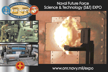 A lenticular postcard demonstrating the destructive power of a new electromagnetic railgun